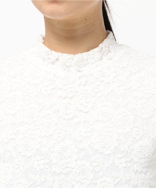 archives（アルシーヴ）の「総レース ハイネックプルオーバー（Tシャツ/カットソー・レディース・ブラウン/ブラック/オフホワイト/ピンク・MEDIUM）」の8枚目の写真