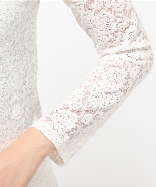 archives（アルシーヴ）の「総レース ハイネックプルオーバー（Tシャツ/カットソー・レディース・ブラウン/ブラック/オフホワイト/ピンク・MEDIUM）」の10枚目の写真