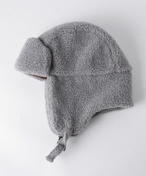 Another Edition(アナザーエディション)の「ボアフライトキャップ/AEBC BOA Flight CAP(キャップ・レディース・オフホワイト/グレー・FREE)」の1枚目の写真