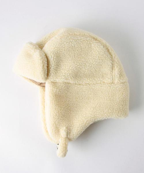 Another Edition(アナザーエディション)の「ボアフライトキャップ/AEBC BOA Flight CAP(キャップ・レディース・オフホワイト/グレー・FREE)」の2枚目の写真