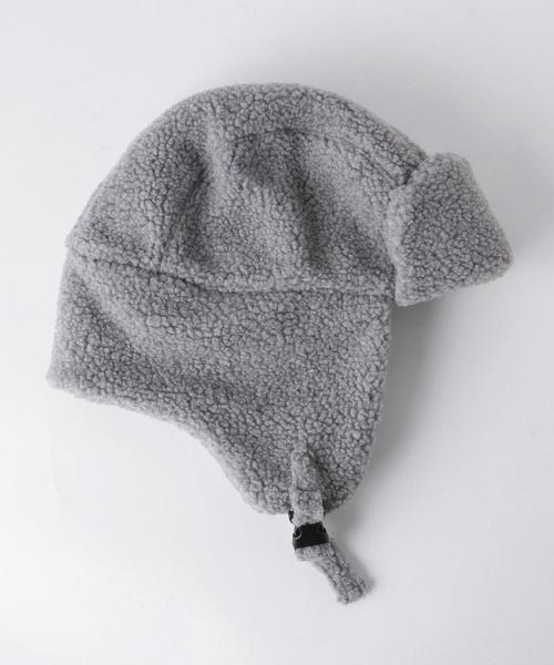 Another Edition(アナザーエディション)の「ボアフライトキャップ/AEBC BOA Flight CAP(キャップ・レディース・オフホワイト/グレー・FREE)」の4枚目の写真