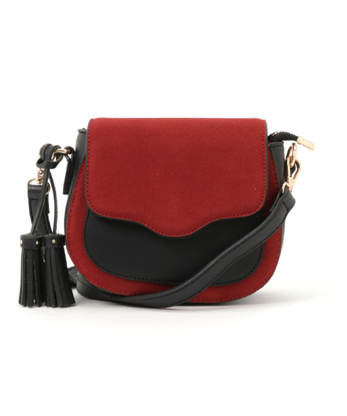 PLAIN CLOTHING（プレーンクロージング）の「タッセル付き切り替えショルダーバッグ【PLAIN CLOTHING】（ショルダーバッグ・レディース・グレー/ブラック/レッド/キャメル・FREE）」の18枚目の写真