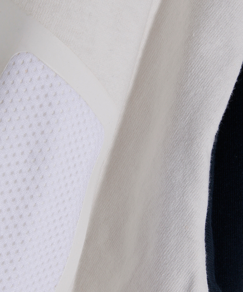 MR.EVERYDAY`S（ミスターエブリデイズ）の「MR.EVERYDAY'S BIG POCKET 7分T-SHIRTS（Tシャツ/カットソー・メンズ・ホワイト×ネイビー/イエロー/ホワイト×レッド/ブラック/ホワイト/グレー・MEDIUM/SMALL）」の12枚目の写真