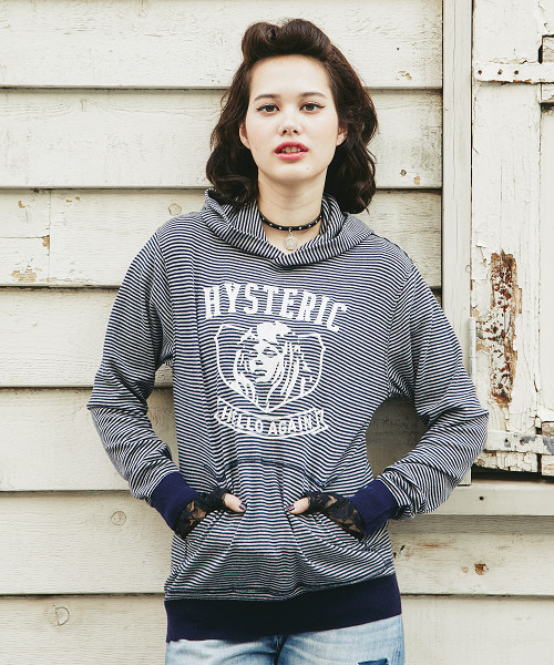HYSTERIC GLAMOUR(ヒステリックグラマー)の「HELLO AGAIN チェーン刺繍OP(ワンピース・レディース・ネイビー/トップグレー/ブルー系その他・FREE)」の3枚目の写真