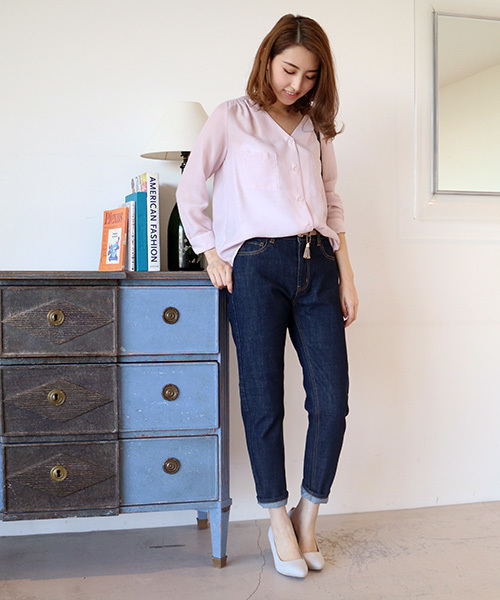 N.（N. Natural Beauty Basic）（エヌエヌナチュラルビューティーベーシック）の「ウォッシャブルビエラ（シャツ/ブラウス・レディース・ホワイト系その他/ピンク/ネイビー/ホワイト・MEDIUM）」の14枚目の写真