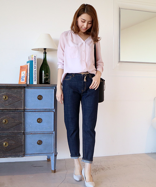 N.（N. Natural Beauty Basic）（エヌエヌナチュラルビューティーベーシック）の「ウォッシャブルビエラ（シャツ/ブラウス・レディース・ホワイト系その他/ピンク/ネイビー/ホワイト・MEDIUM）」の15枚目の写真