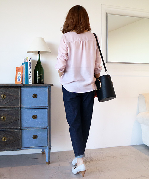 N.（N. Natural Beauty Basic）（エヌエヌナチュラルビューティーベーシック）の「ウォッシャブルビエラ（シャツ/ブラウス・レディース・ホワイト系その他/ピンク/ネイビー/ホワイト・MEDIUM）」の17枚目の写真