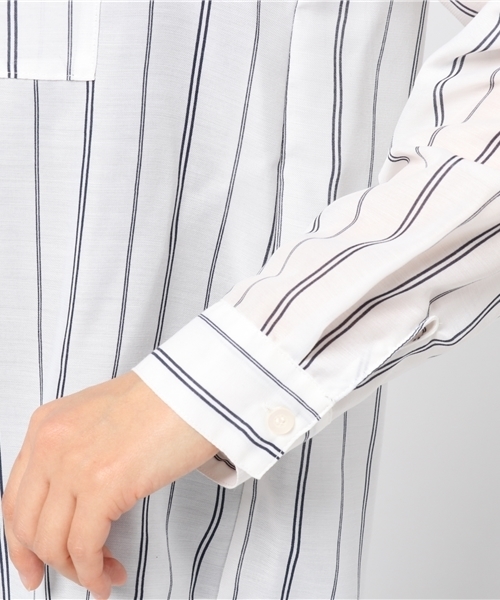 N.（N. Natural Beauty Basic）（エヌエヌナチュラルビューティーベーシック）の「ウォッシャブルビエラ（シャツ/ブラウス・レディース・ホワイト系その他/ピンク/ネイビー/ホワイト・MEDIUM）」の9枚目の写真