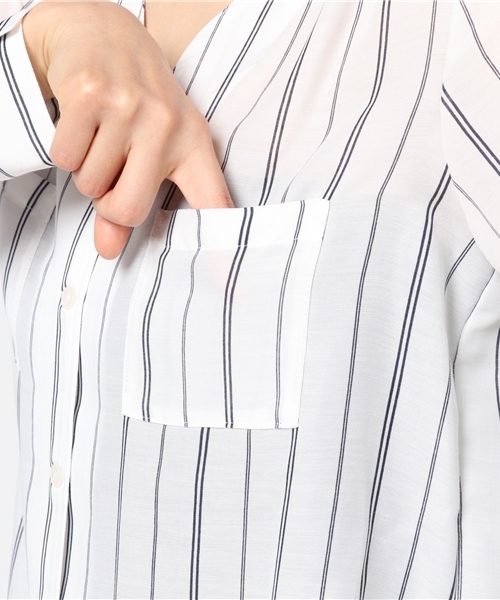 N.（N. Natural Beauty Basic）（エヌエヌナチュラルビューティーベーシック）の「ウォッシャブルビエラ（シャツ/ブラウス・レディース・ホワイト系その他/ピンク/ネイビー/ホワイト・MEDIUM）」の10枚目の写真