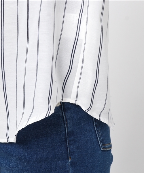 N.（N. Natural Beauty Basic）（エヌエヌナチュラルビューティーベーシック）の「ウォッシャブルビエラ（シャツ/ブラウス・レディース・ホワイト系その他/ピンク/ネイビー/ホワイト・MEDIUM）」の11枚目の写真