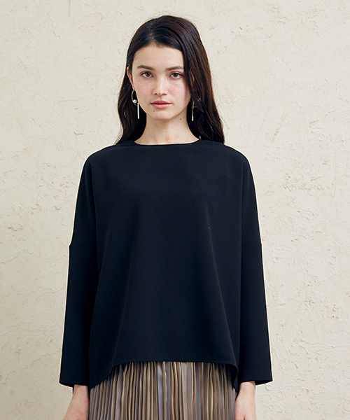 UNITED TOKYO（ユナイテッドトウキョウ）の「ストレッチワイドTOP（Tシャツ/カットソー・レディース・ブラウン/オフホワイト/ブラック・1）」の13枚目の写真