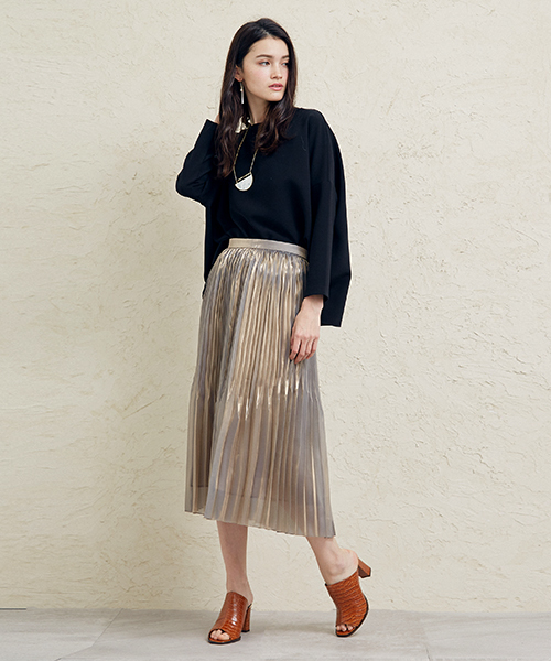 UNITED TOKYO（ユナイテッドトウキョウ）の「ストレッチワイドTOP（Tシャツ/カットソー・レディース・ブラウン/オフホワイト/ブラック・1）」の19枚目の写真