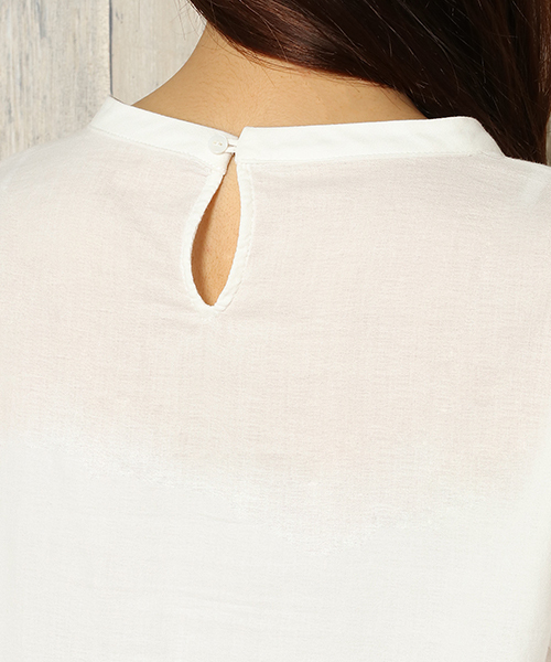 LBC(エルビーシー)の「袖レースチビハイネックブラウス(シャツ/ブラウス・レディース・ホワイト/ピンク・M/L/MEDIUM/LARGE)」の9枚目の写真