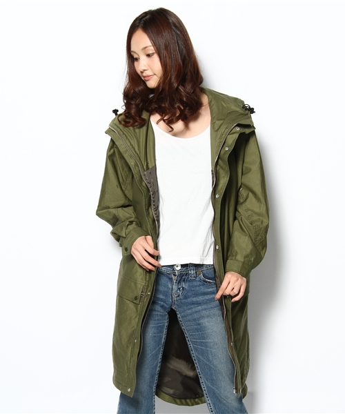 SHIPS for women（シップスフォーウィメン）の「YAECA:SHIPS モッズ コート（モッズコート・レディース・オリーブ・ONE SIZE）」の4枚目の写真
