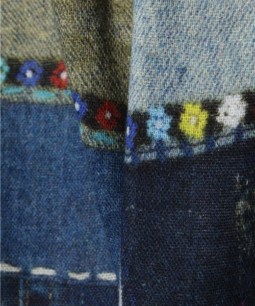 HYSTERIC MINI（ヒステリックミニ）の「much-mini-patched “LIKE A マキシ丈スカート”（スカート・キッズ・ネイビー・100/120）」の3枚目の写真