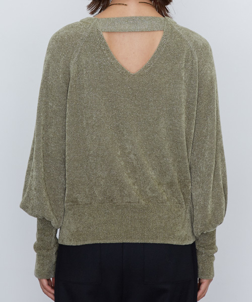 STUDIOUS（ステュディオス）の「【STUDIOUS】グリッターバルーンニット（ニット/セーター・レディース・ライトグリーン/レッド/ネイビー・FREE）」の9枚目の写真