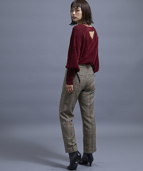 STUDIOUS（ステュディオス）の「【STUDIOUS】グリッターバルーンニット（ニット/セーター・レディース・ライトグリーン/レッド/ネイビー・FREE）」の17枚目の写真