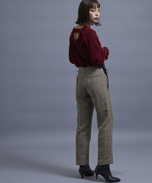 STUDIOUS（ステュディオス）の「【STUDIOUS】グリッターバルーンニット（ニット/セーター・レディース・ライトグリーン/レッド/ネイビー・FREE）」の18枚目の写真