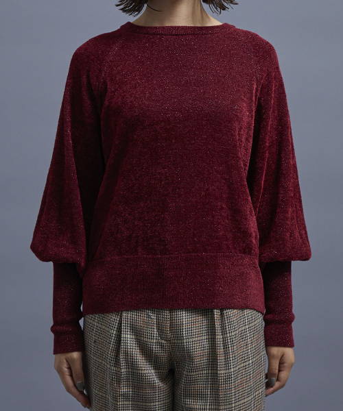 STUDIOUS（ステュディオス）の「【STUDIOUS】グリッターバルーンニット（ニット/セーター・レディース・ライトグリーン/レッド/ネイビー・FREE）」の20枚目の写真