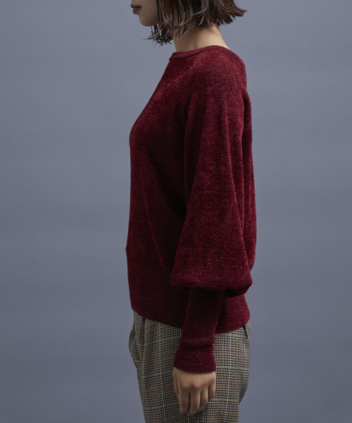 STUDIOUS（ステュディオス）の「【STUDIOUS】グリッターバルーンニット（ニット/セーター・レディース・ライトグリーン/レッド/ネイビー・FREE）」の21枚目の写真