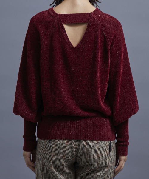 STUDIOUS（ステュディオス）の「【STUDIOUS】グリッターバルーンニット（ニット/セーター・レディース・ライトグリーン/レッド/ネイビー・FREE）」の22枚目の写真