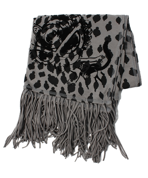 HYSTERIC MINI(ヒステリックミニ)の「mini face leopard 総柄ストール(ストール/ショール・キッズ・グレー/ベージュ/ピンク・FREE)」の2枚目の写真