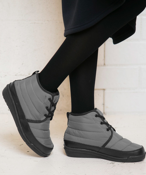 KOBE LETTUCE（コウベレタス）の「撥水・防水加工スノー＆レインブーツ（ブーツ・レディース・カーキ/ネイビー/ブラック/グレー/レッド・L/LL/S/M）」の2枚目の写真