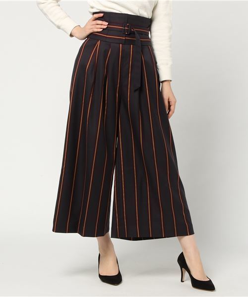 Cecil Mcbee セシルマクビー の ストライプワイドパンツ その他パンツ Wear