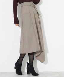 STUDIOUS | チェックアシンメトリーパターンスカート(スカート)