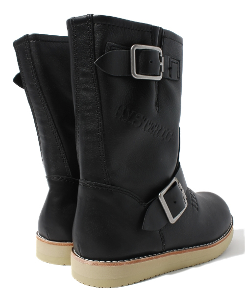 HYSTERIC MINI（ヒステリックミニ）の「NEW HYSTERIC TYPE LOGO レザーエンジニアブーツ（ブーツ・キッズ・ブラック・SMALL/MEDIUM/LARGE/X-LARGE）」の9枚目の写真