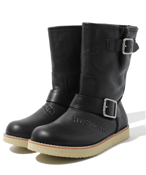 HYSTERIC MINI（ヒステリックミニ）の「NEW HYSTERIC TYPE LOGO レザーエンジニアブーツ（ブーツ・キッズ・ブラック・SMALL/MEDIUM/LARGE/X-LARGE）」の5枚目の写真