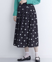 merlot plus | カレイドリズム柄スカート7333(スカート)