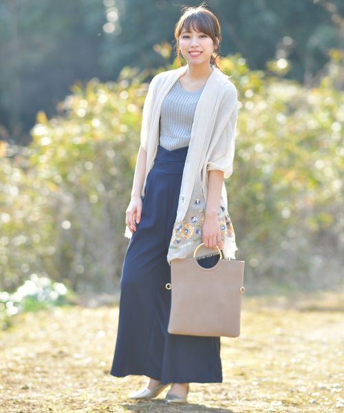 rps(アールピーエス)の「ワイドリブクルーネック5分袖ニットプルオーバー(ニット/セーター・レディース・ネイビー/レッド/オフホワイト/ピンク/ブラック/杢グレー/イエロー/ベージュ系その他・L/M)」の15枚目の写真