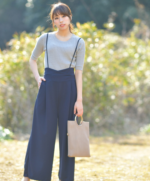 rps(アールピーエス)の「ワイドリブクルーネック5分袖ニットプルオーバー(ニット/セーター・レディース・ネイビー/レッド/オフホワイト/ピンク/ブラック/杢グレー/イエロー/ベージュ系その他・L/M)」の18枚目の写真