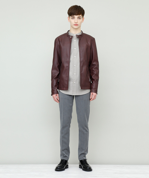 EMMA CLOTHES（エマクローズ）の「オックスフォードストレッチバンドカラーシャツ（シャツ/ブラウス・メンズ・オフホワイト/ネイビー/ベージュ/ブラック/グレー/ブルー/サックスブルー/オリーブドラブ/バーガンディー・L/M/XL/S）」の15枚目の写真