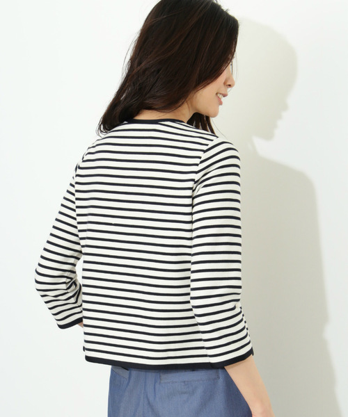 NATURAL BEAUTY BASIC(ナチュラルビューティーベーシック)の「〈ウォッシャブル〉リップルブルゾン(ブルゾン・レディース・ダークネイビー/グレー・LARGE/MEDIUM/SMALL)」の7枚目の写真