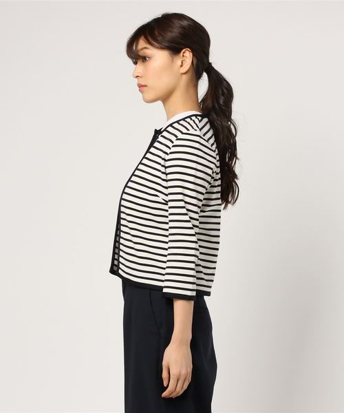 NATURAL BEAUTY BASIC(ナチュラルビューティーベーシック)の「〈ウォッシャブル〉リップルブルゾン(ブルゾン・レディース・ダークネイビー/グレー・LARGE/MEDIUM/SMALL)」の4枚目の写真