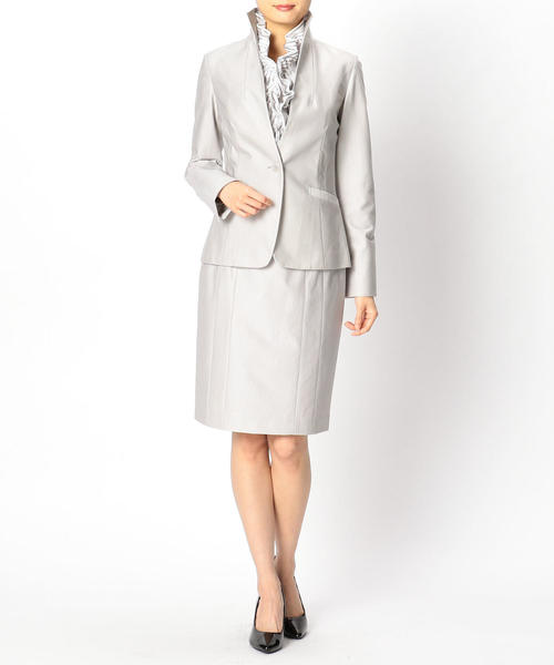 【極美品28600円】ナラカミーチェ♦️女子アナ✨チェーンプリントスタンドカラー 極美品28600円】ナラカミーチェ♦️女子アナ✨チェーンプリント