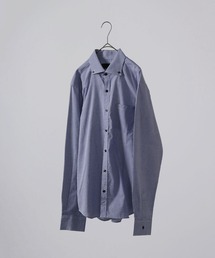 garsonwave | 日本製 ギンガムチェック ワイドカラーボタンダウンシャツ(シャツ/ブラウス)