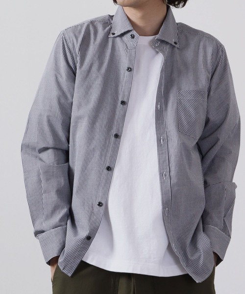 garsonwave（ギャルソンウェーブ）の「日本製 ギンガムチェック ワイドカラーボタンダウンシャツ（シャツ/ブラウス・メンズ・ブルー/ブラック系その他/ネイビー/レッド系その他/ブルー系その他2/ブルー系その他/ブラック系その他2/レッド系その他2/レッド系その他3/ブルー系その他4/ブルー系その他3/ブラック系その他3・L/LL/M）」の13枚目の写真