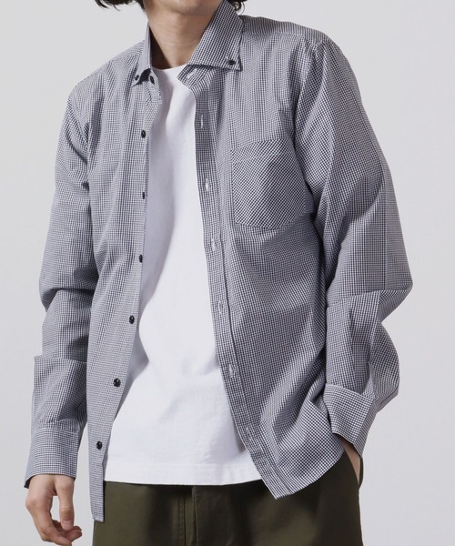 garsonwave（ギャルソンウェーブ）の「日本製 ギンガムチェック ワイドカラーボタンダウンシャツ（シャツ/ブラウス・メンズ・ブルー/ブラック系その他/ネイビー/レッド系その他/ブルー系その他2/ブルー系その他/ブラック系その他2/レッド系その他2/レッド系その他3/ブルー系その他4/ブルー系その他3/ブラック系その他3・L/LL/M）」の14枚目の写真
