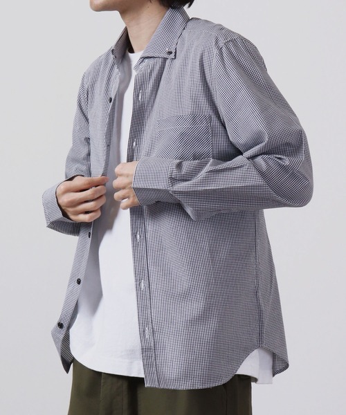 garsonwave（ギャルソンウェーブ）の「日本製 ギンガムチェック ワイドカラーボタンダウンシャツ（シャツ/ブラウス・メンズ・ブルー/ブラック系その他/ネイビー/レッド系その他/ブルー系その他2/ブルー系その他/ブラック系その他2/レッド系その他2/レッド系その他3/ブルー系その他4/ブルー系その他3/ブラック系その他3・L/LL/M）」の15枚目の写真
