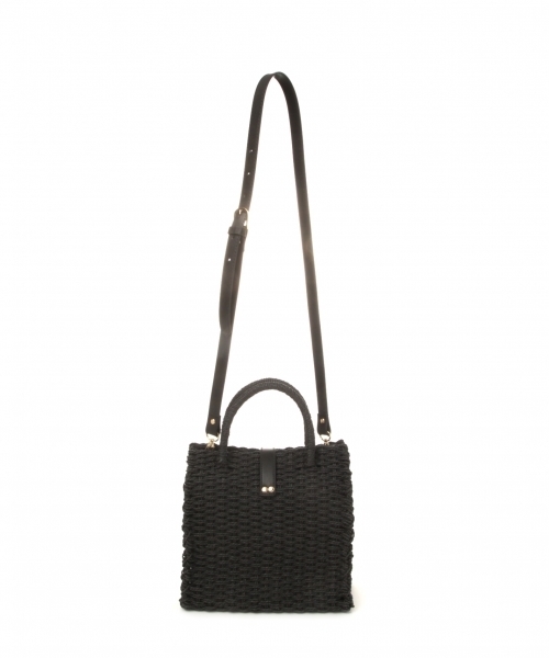 A part by（アパートバイ）の「ザツザイラゲッジバッグ2 798530（かごバッグ・レディース・ブラック/ナチュラル・FREE）」の11枚目の写真