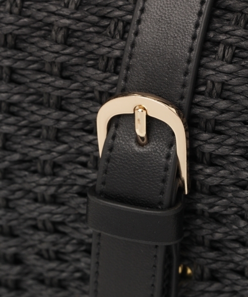 A part by（アパートバイ）の「ザツザイラゲッジバッグ2 798530（かごバッグ・レディース・ブラック/ナチュラル・FREE）」の13枚目の写真