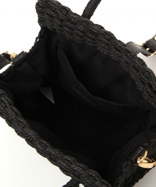 A part by（アパートバイ）の「ザツザイラゲッジバッグ2 798530（かごバッグ・レディース・ブラック/ナチュラル・FREE）」の15枚目の写真