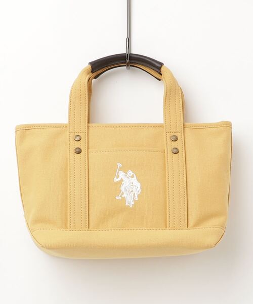 U.S. POLO ASSN.(ユーエスポロアッスン)の「【U.S. POLO ASSN.】 ユーエスポロアッスン キャンバス ロゴトートバッグS US1862*(トートバッグ)」|マスタード