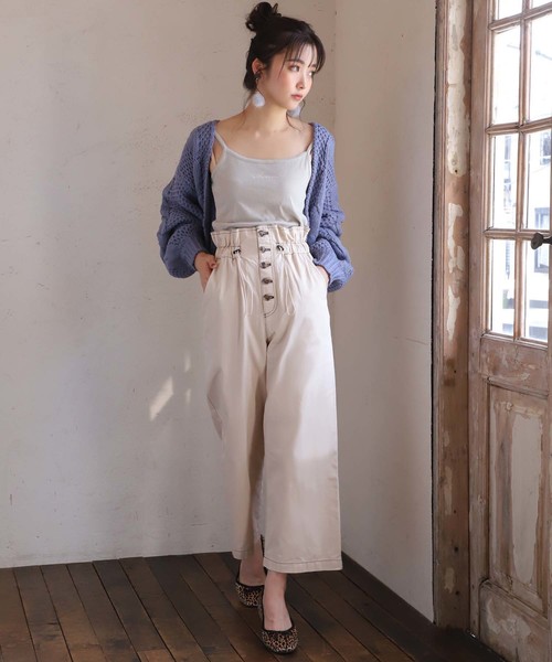 one after another NICE CLAUP（ワンアフターアナザーナイスクラップ）の「ケーブルニットカーディガン（カーディガン/ボレロ・レディース・アイボリー/ベージュ/ブルー系その他/ラベンダー・FREE）」の20枚目の写真