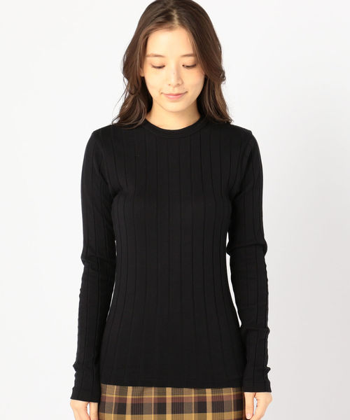 SHIPS(シップス)の「YOUNG&OLSEN:リブバックレースカットソー(Tシャツ/カットソー・レディース・ブラック/ベージュ・36/38)」の12枚目の写真