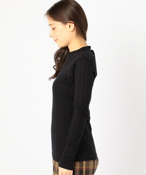 SHIPS(シップス)の「YOUNG&OLSEN:リブバックレースカットソー(Tシャツ/カットソー・レディース・ブラック/ベージュ・36/38)」の11枚目の写真