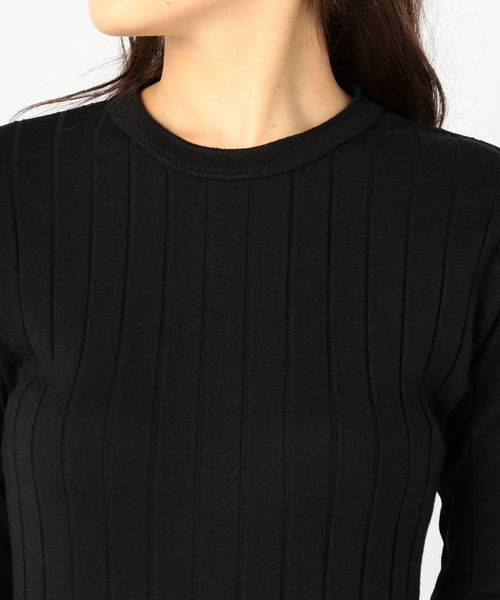 SHIPS(シップス)の「YOUNG&OLSEN:リブバックレースカットソー(Tシャツ/カットソー・レディース・ブラック/ベージュ・36/38)」の8枚目の写真